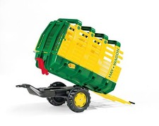 Rolly Toys Anhänger für Trettraktor, Kippanhänger, Ladewagen mit Heckklappe