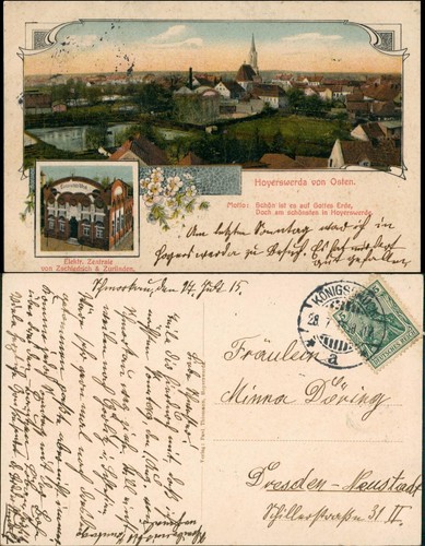 Hoyerswerda stadt von osten - ,