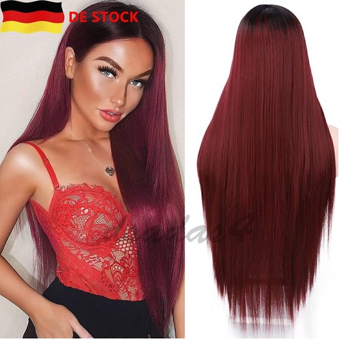 100cm lange echthaar perücke - 100cm,