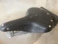 BROOKS Leder Sattel Ledersattel B73  schwarz 260 x 210 mm mit Satteltasche