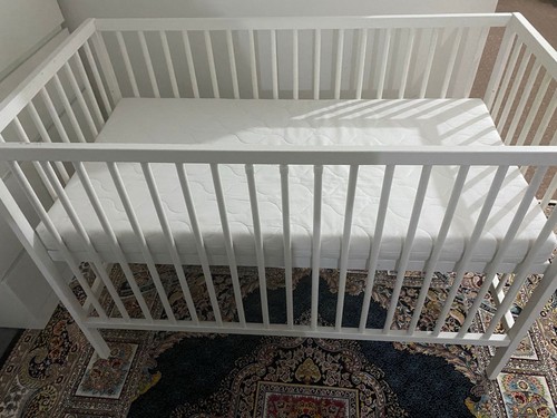 Weißes babybett gitterbett - babybett, /