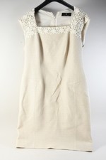 Q34T18- Vintage Rena Lange Etuikleid creme beige rosa ca. Größe 44