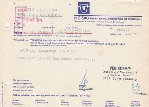 Schmiedeberg brief 1972 veb - 1972,,