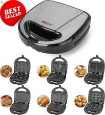 6-in-1 Multifunktionsgerät Sandwich maker Toaster Waffeleisen Toast Panini Grill
