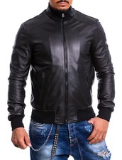 Herren Bomberjacke Echtleder