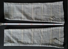 Stoffreste von Hose grau schwarz braun kariert gemustert