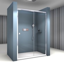 Nischendusche mit schiebetür - mit,