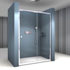 Nischendusche mit Schiebetür NANO Echtglas Duschabtrennung Duschtür Duschkabine