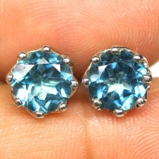 Edelstein 8 Mm. Schweizer Blau