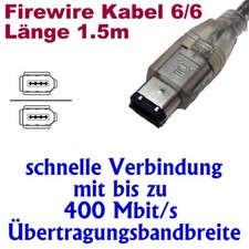 Firewire Kabel 6/6 POL 1.5m
