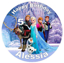 Tortenaufleger Frozen Eiskönigin Elsa - rund 20cm-Geburtstag-Party-Tortenbild
