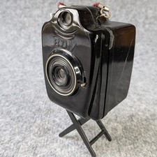 Alte Kamera Bilora Boy Rollfilm-Kamera 4 x 6,5 Boxkamera aus Bakelit, 50er Deko