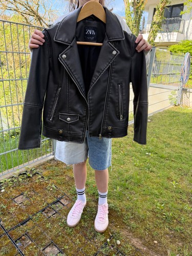 Zara bikerjacke aus - bikerjacke, kunstleder