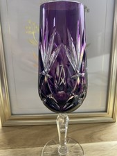 Sektrömer  Sektglas Weinfurtner ? Bleikristall Handschliff  Lila Kristall