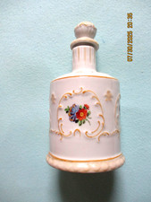 von SCHIERHOLZ Porzellan Flasche mit Stopfen HANDMALEREI  Blumenmuster    SELTEN
