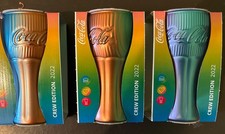 3 x McDonalds Coca Cola Glas 2022, Regenbogenglas,Neu&OVP,Limited Edition