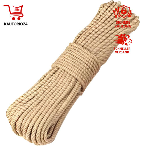 Hanfseil 6mm 50m - jute, kordel