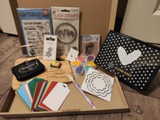 Bastelpaket Stanze Stempel Stempelreiniger Acrylblock Sternschnuppe Blume