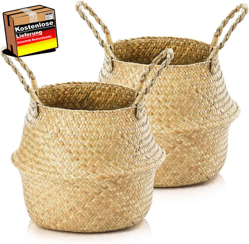 Seegras ablagekorb 2er set - seegras,
