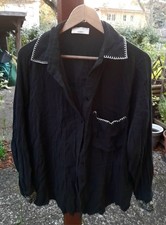 ### Tolle Musselin-Bluse von Guido Maria Kretschmer GR.48/50 schwarz NEU ! ###