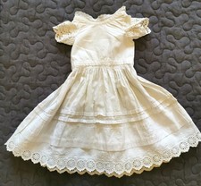 zauberhaftes original antikes Puppenkleid  mit Spitze f. antike Puppen