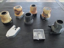 Schaltgriff (alt+neu) für Rohloff Speedhub, silber poliert, Holzgriff, Drehgriff