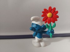 Schlümpfe Schleich / Peyo 20076 - Schüchtern mit roter Blume - Smurf/Puffi [01]