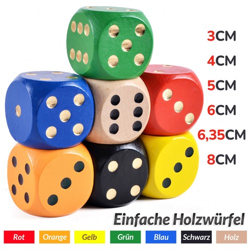 Spielwürfel 3cm 8cm groß - 3cm-8cm,