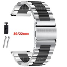 20/22mm Edelstahl Metall Uhrenarmband Armband für Huawei Samsung Garmin Amazfit