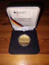 100 Euro Goldmünze UNESCO Welterbe Hansestadt Lübeck 2007 Prägestätte F