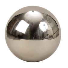 XXL Edelstahl Dekokugel Ø 30 cm Silber glanz Rosenkugel Garten Kugel glänzend