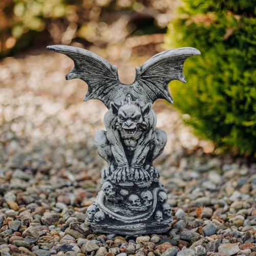 Steinfigur gargoyle mit - steinfigur,