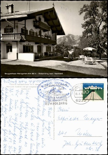 Ansichtskarte ruhpolding - ansichtskarte,