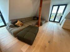 Sofa 3-Sitzer mit Armlehne, Stoff, Polstersofa, Loungesofa