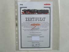 Märklin 37171 - Zertifikat für Dampflokomotive mit Kondenstender BR 52 der DB (1