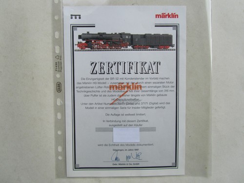 Märklin 37171 zertifikat - 37171,