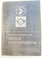 Betriebsanleitung Simson Kleinfahrzeuge 1968 Original SR4 Schwalbe Star Habicht