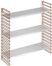 METALTEX 377608340 Bücherregal TOMADO mit 3 weißen Böden u. Seitengittern in ...