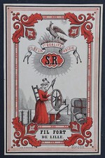 Altes Etikett 1870 FIL DE LIN