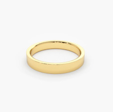 Goldring Gelbgold Ring 585 14K Glatt Ehering Trauring Schlicht Eckig 3mm Breite