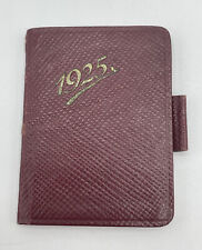 Portemonnaie Taschen Notiz Kalender 1925 Leder Jugendstil Antik Alt Puppenstube