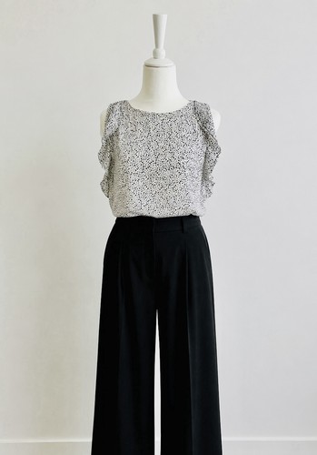 Chiffon bluse lagig - bluse, 2-lagig