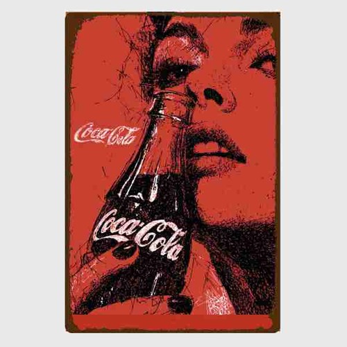 Blechschild nostalgisches cola - blechschild,