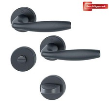 New York Hoppe Türdrücker Rosettengarnitur schwarz matt Drückergarnitur