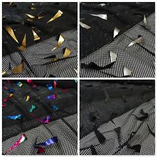 Netzstoff mit glänzenden Lurex Fransen Dekoration Karneval Bekleidung Kostüme