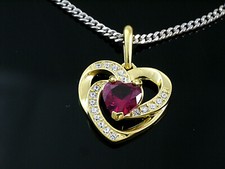 Goldkette mit Herz Anhänger in 333   585 750 Gelbgold   verschiedene Designs