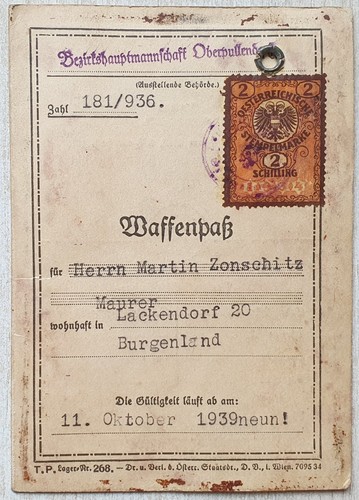 Waffenpaß für jagdgewehr - waffenpaß,