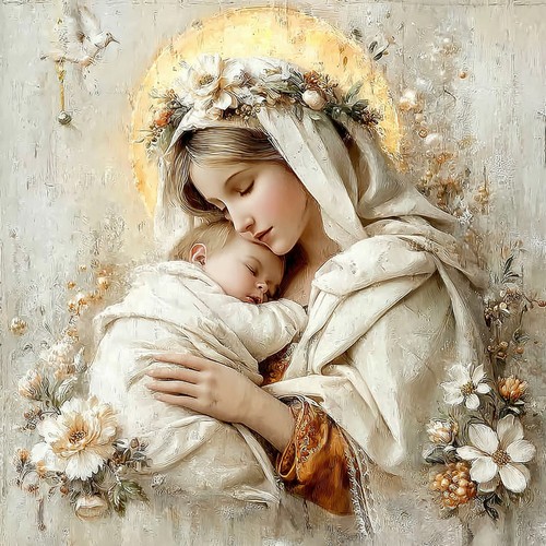 Wandbild heilige maria - wandbild,