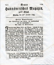 Orig. Zeitung von 1799: Neues
