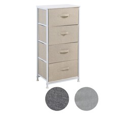 SVITA NELJA Schubladenschrank Stoff-Regal Metall Stoff-Boxen Ordnungssystem